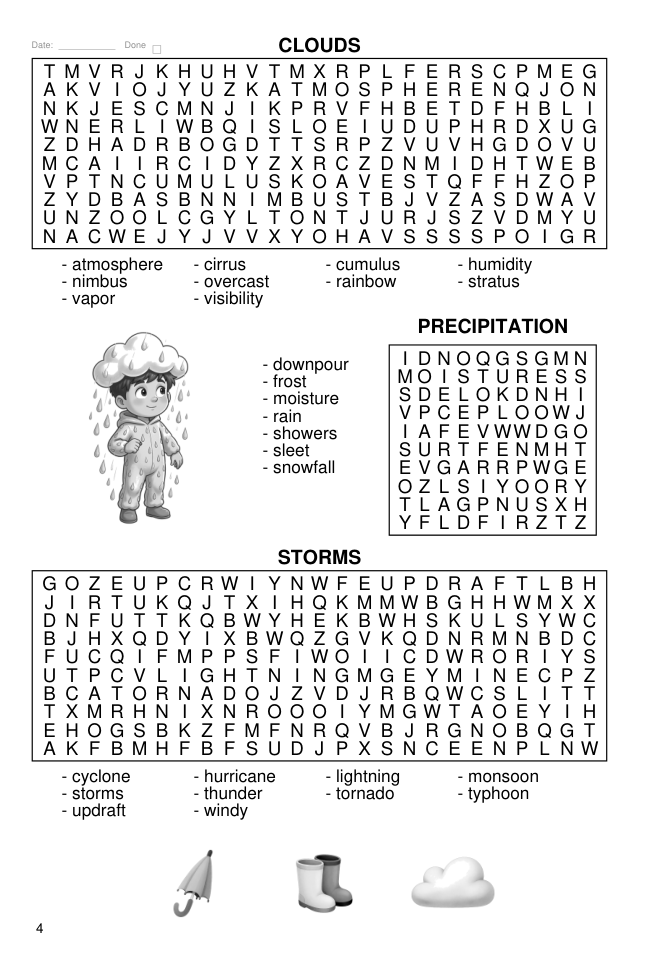 Weather & Earth Science · Actual puzzle page 4